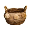 Mand waterhyacint bananenblad met pompoenen Medium