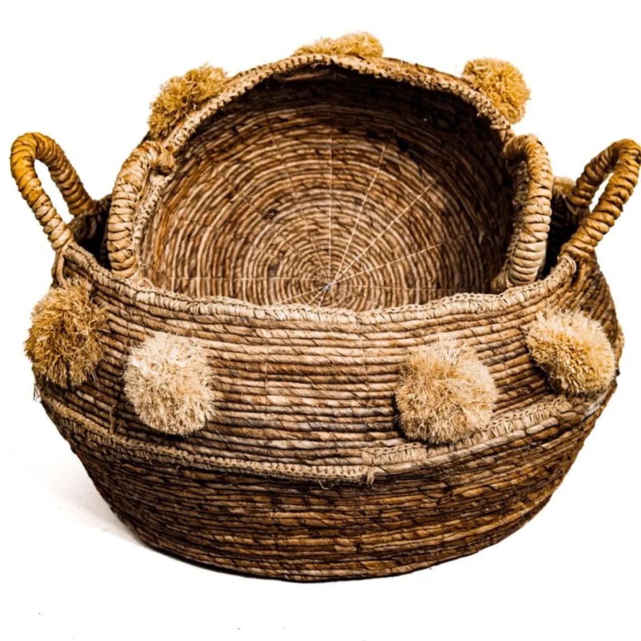 Mand waterhyacint bananenblad met pompoenen Large