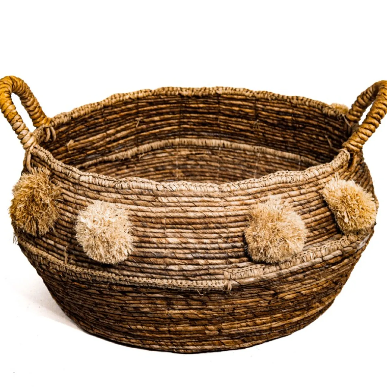 Mand waterhyacint bananenblad met pompoenen Large