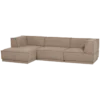 Manu chaise longue bank links teddy taupe [fsc]
