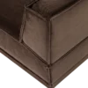 Manu chaise longue bank links velvet bruin [fsc]