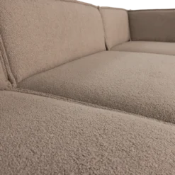 Manu chaise longue bank rechts teddy taupe [fsc]