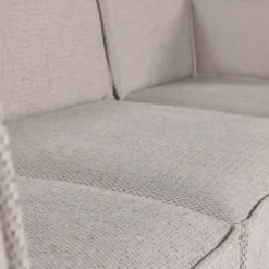 Manu chaise longue bank rechts grove chenille naturel [fsc]