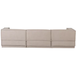Manu chaise longue bank rechts grove chenille naturel [fsc]
