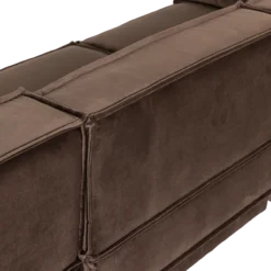 Manu chaise longue bank rechts velvet bruin [fsc]