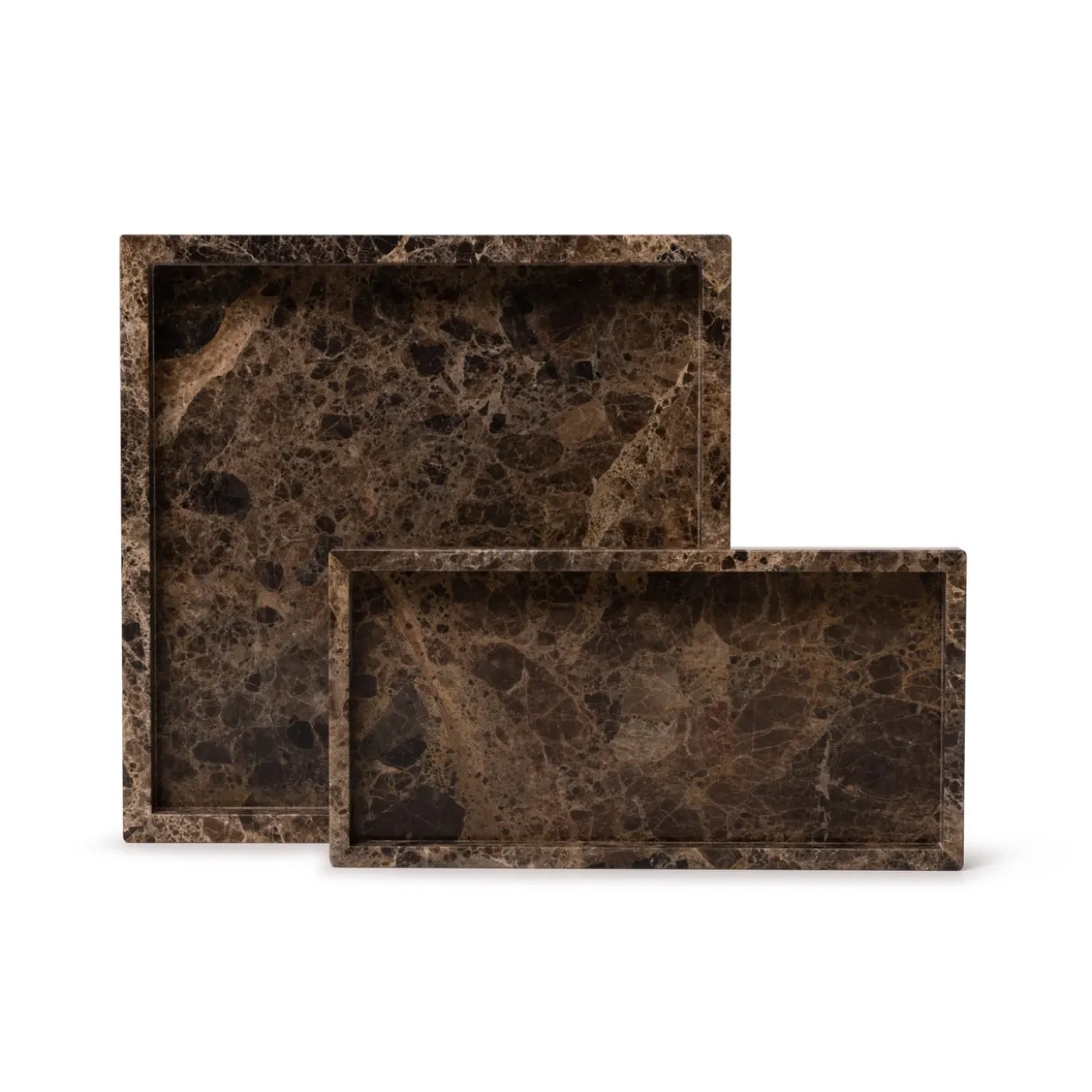 Marmer dienblad bruin 30x30cm