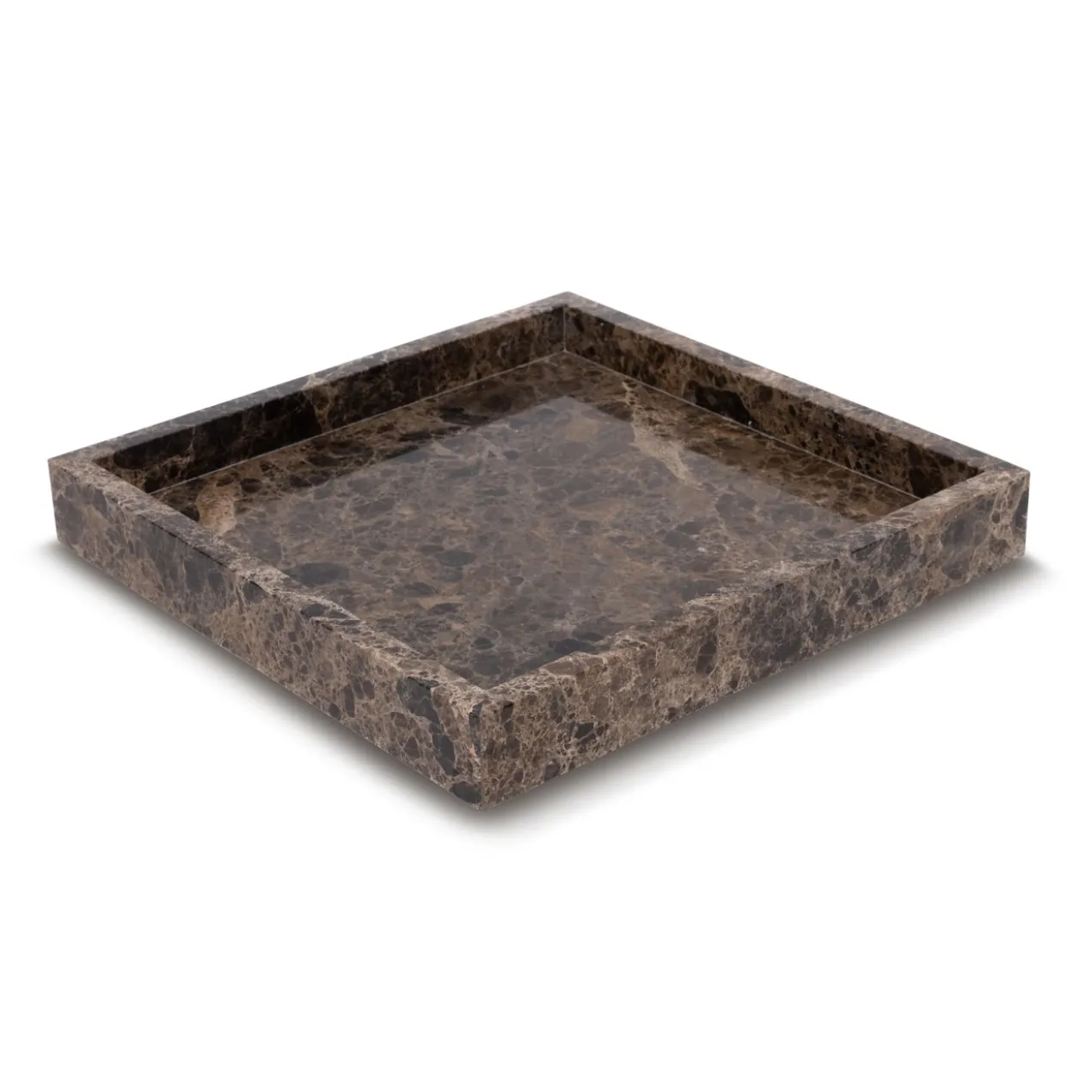 Marmer dienblad bruin 30x30cm