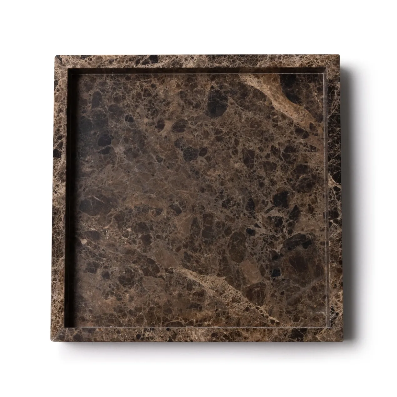 Marmer dienblad bruin 30x30cm