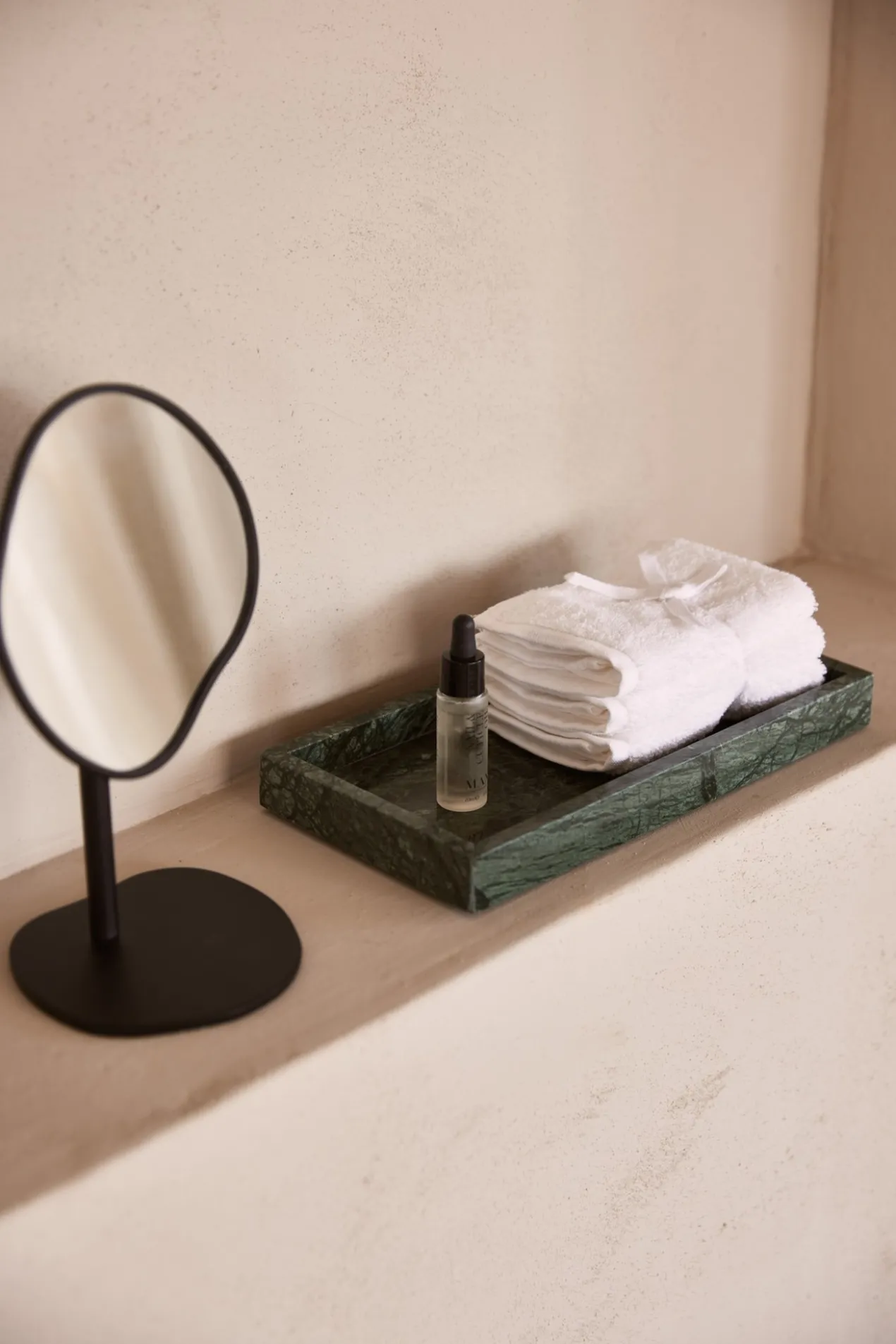 Marmer dienblad met rand tray 15x30cm groen