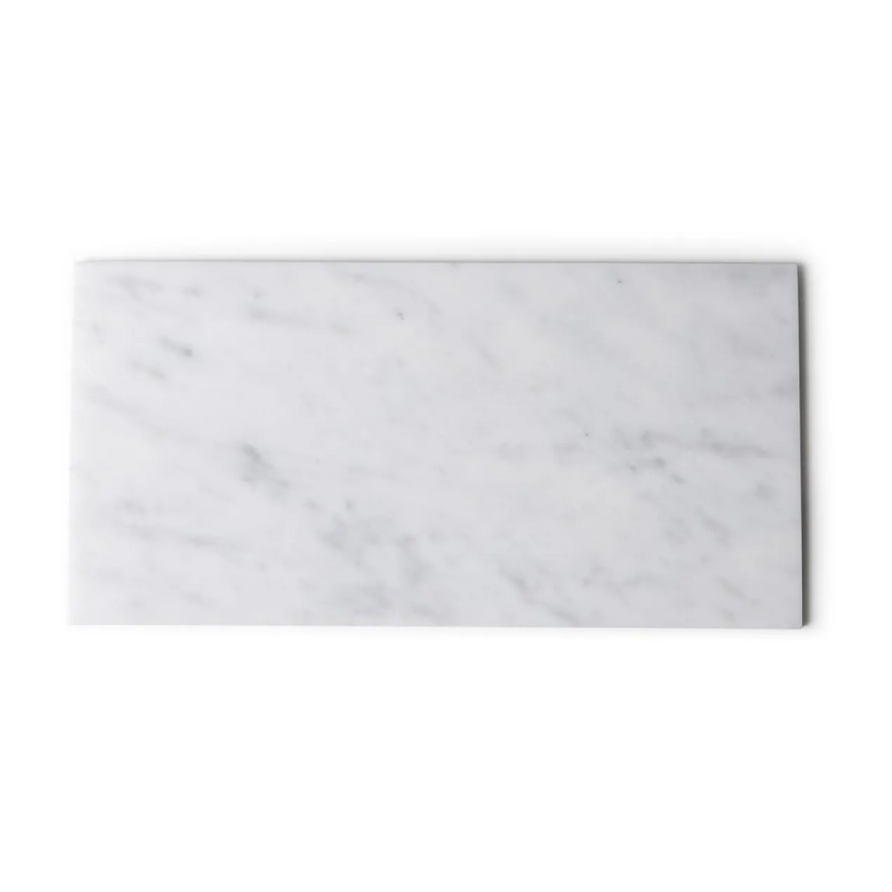 Marmer dienblad rechthoek L wit 20x40cm