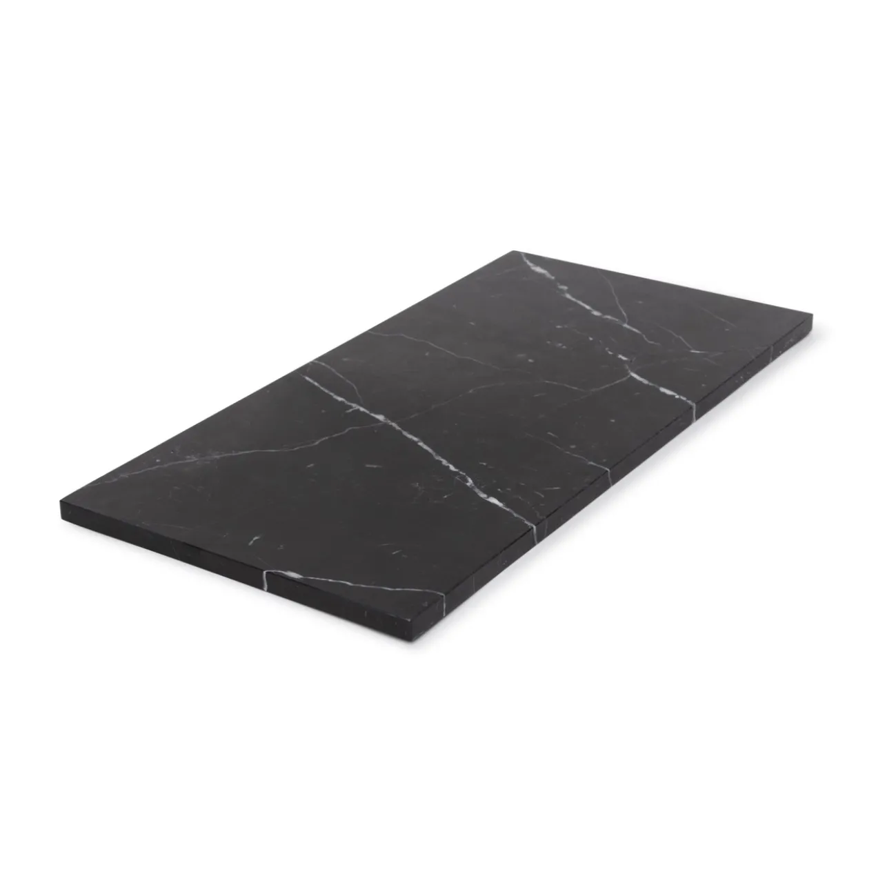 Marmer dienblad rechthoek L zwart 20x40cm