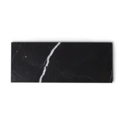 Marmer dienblad rechthoek S zwart 10x25cm