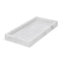 Marmer dienblad tray 15x30cm wit