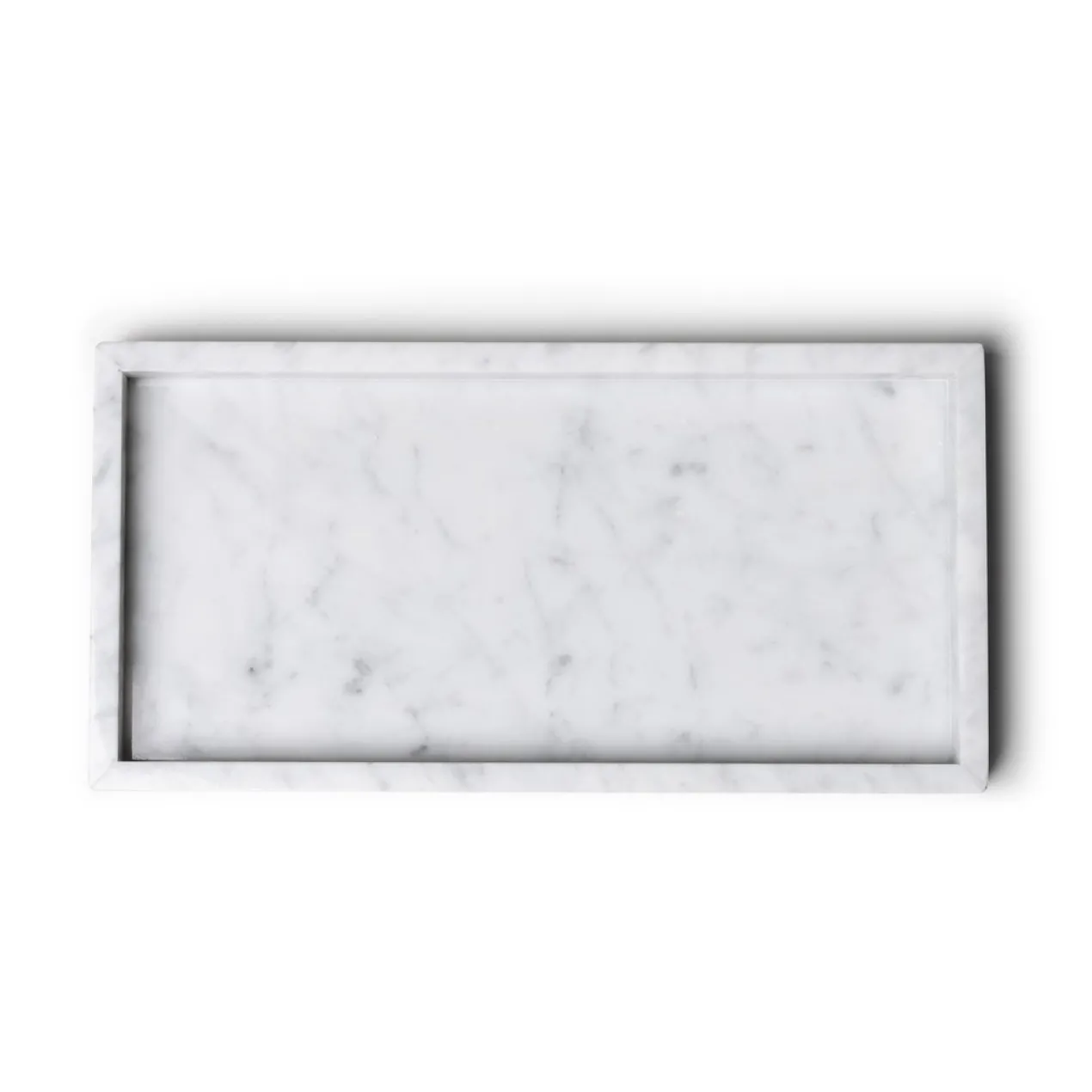 Marmer dienblad tray 15x30cm wit