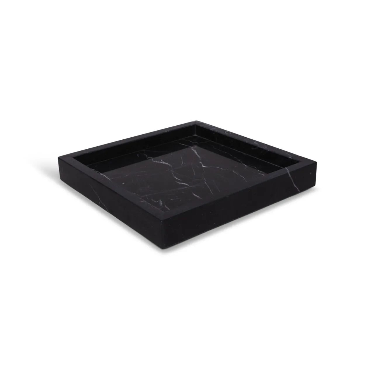 Marmer dienblad zwart 30x30cm