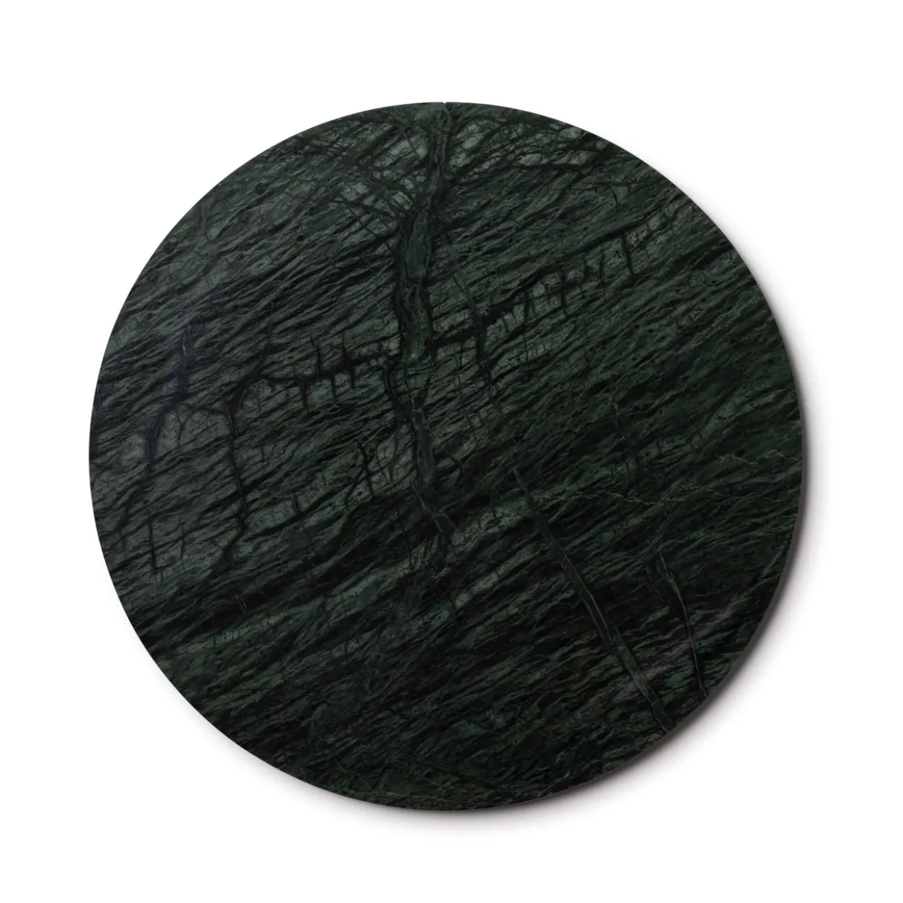 Marmer rond dienblad Ø30cm groen