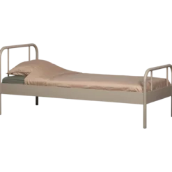 Mata 1-persoons bed metaal zand 90x200 cm