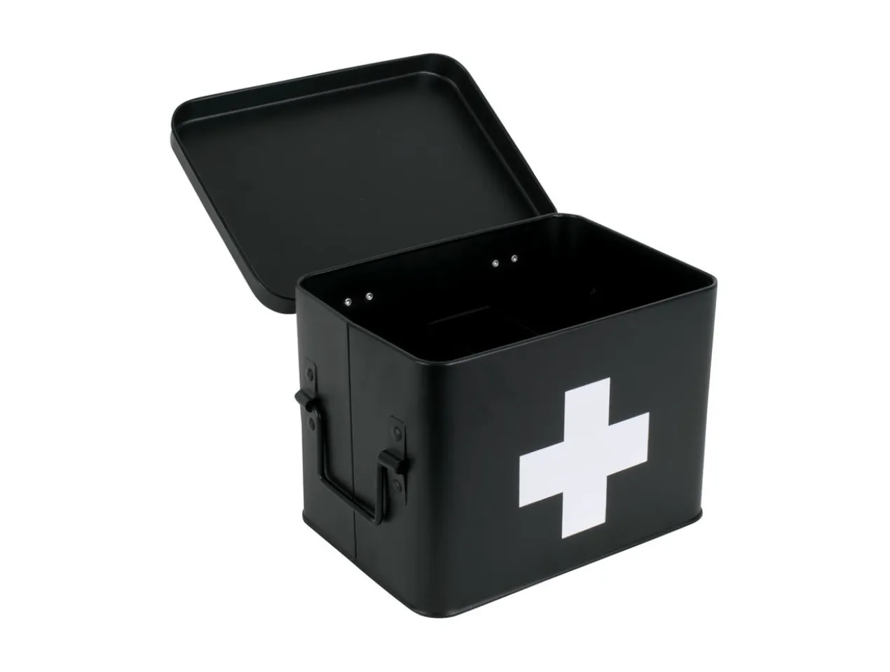 Medicine storage box medium metal matt black