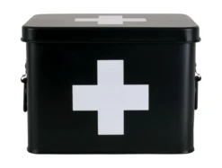 Medicine storage box medium metal matt black
