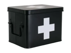 Medicine storage box medium metal matt black