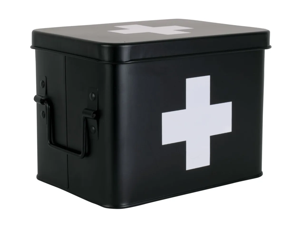 Medicine storage box medium metal matt black