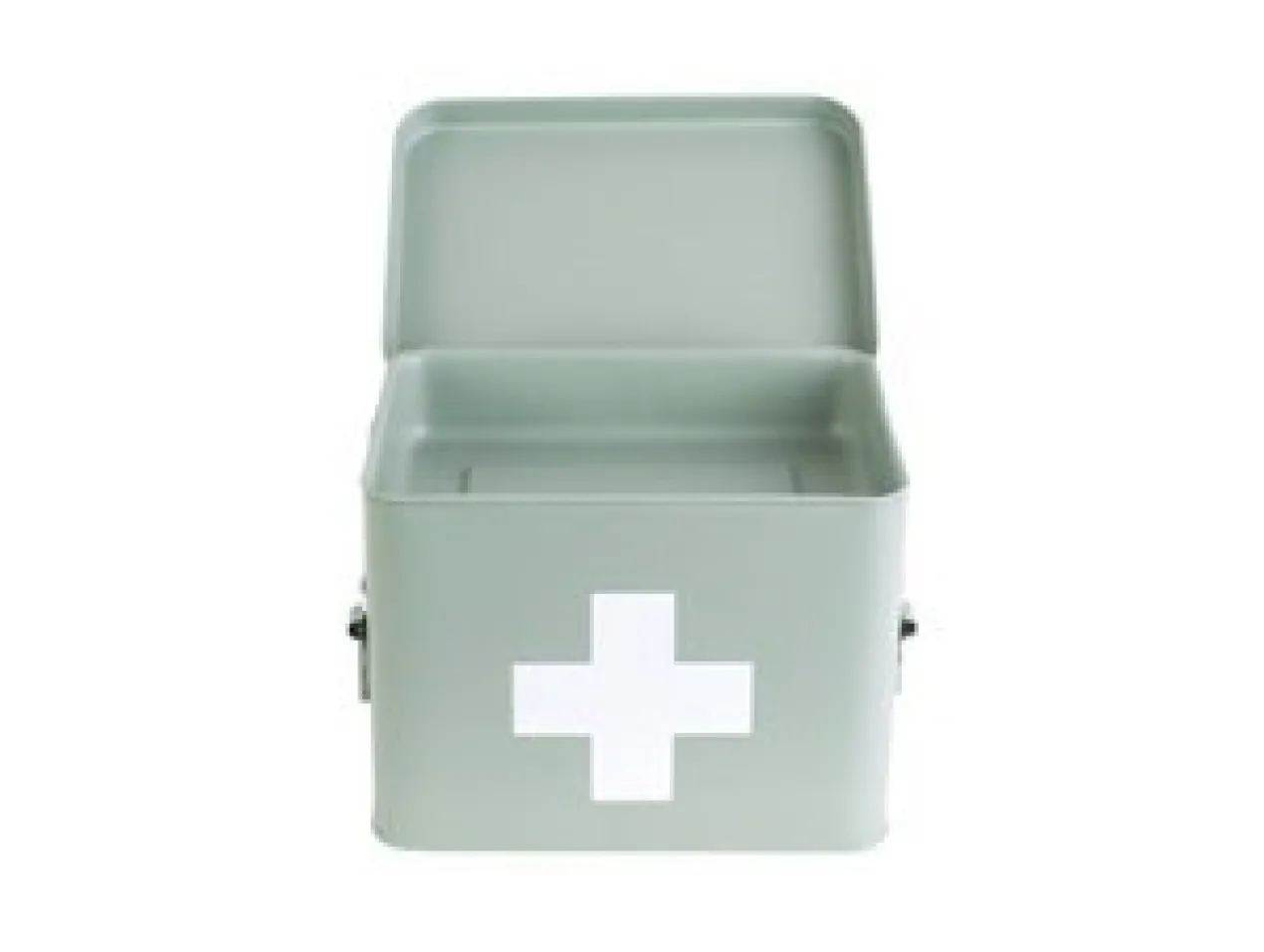 Medicine storage box medium metal matt grayed jade