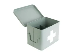 Medicine storage box medium metal matt grayed jade