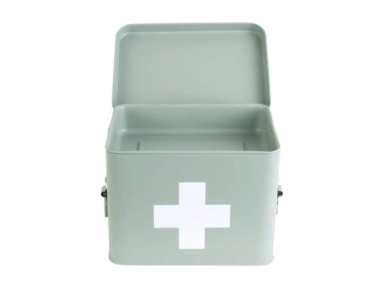 Medicine storage box medium metal matt grayed jade