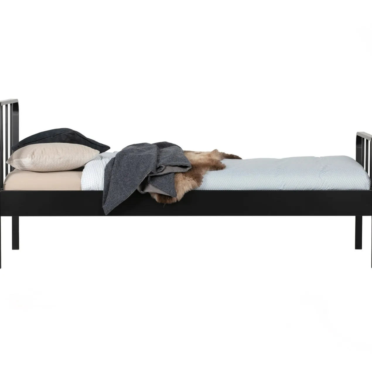 Mees bed metaal zwart 90x200 cm