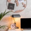 Memo board World Map w. magnets iron grayed jade