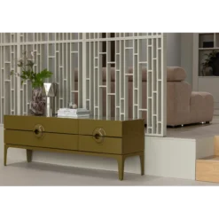 Merge tv meubel eucalyptushout honinggeel