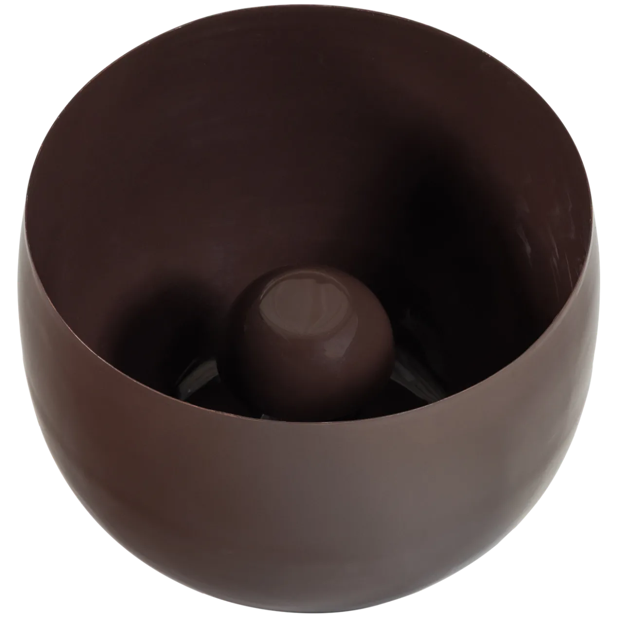 Mero tafellamp 34xo35 cm metaal hoogglans bruin