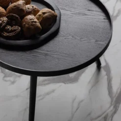 Mesa bijzettafel l 34xo60 cm hout zwart [fsc]