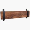 messenhouder acacia hout incl. 2 metalen beugels