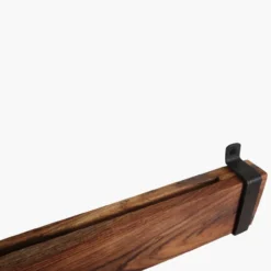 messenhouder acacia hout incl. 2 metalen beugels