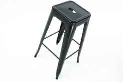 Metalen barkruk Café (zithoogte 65 cm) Zwart