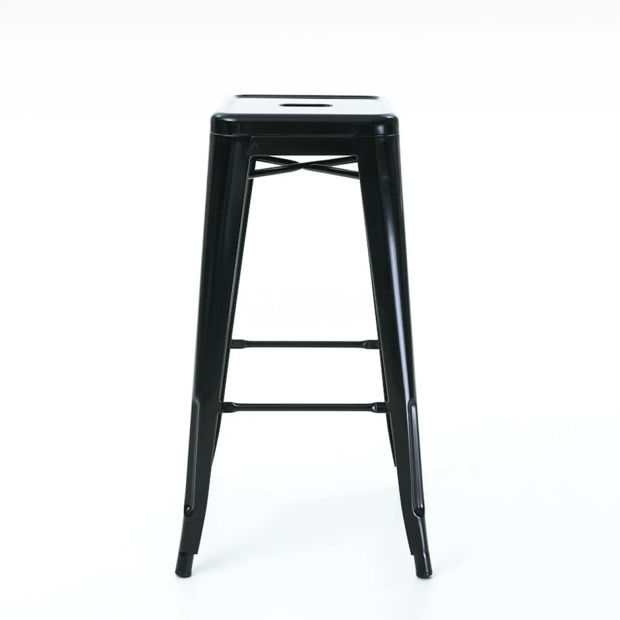 Metalen barkruk Café (zithoogte 65 cm) Zwart