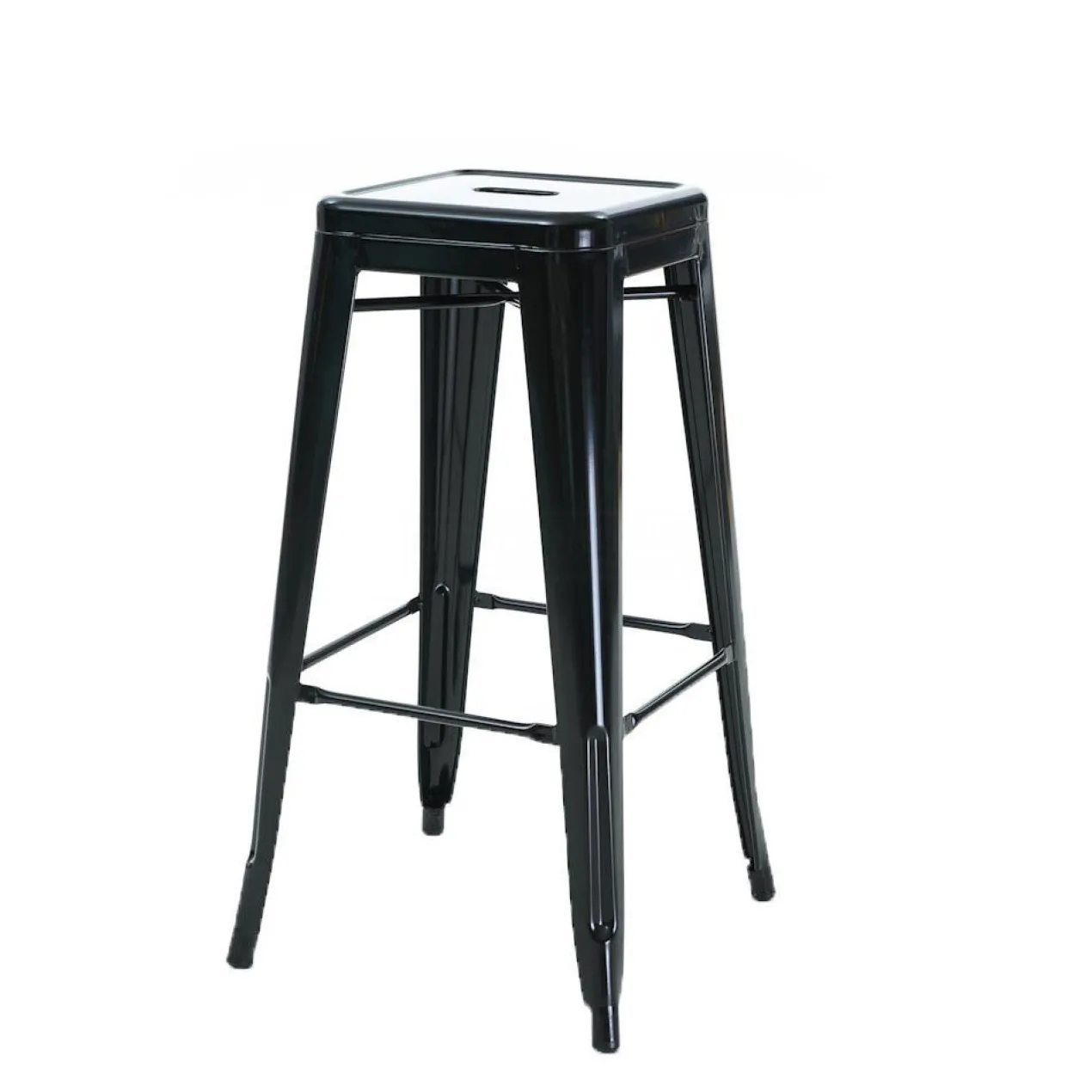 Metalen barkruk Café (zithoogte 65 cm) Zwart