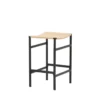 Metalen barkruk Roan - met rotan zitting - 66 cm Zwart