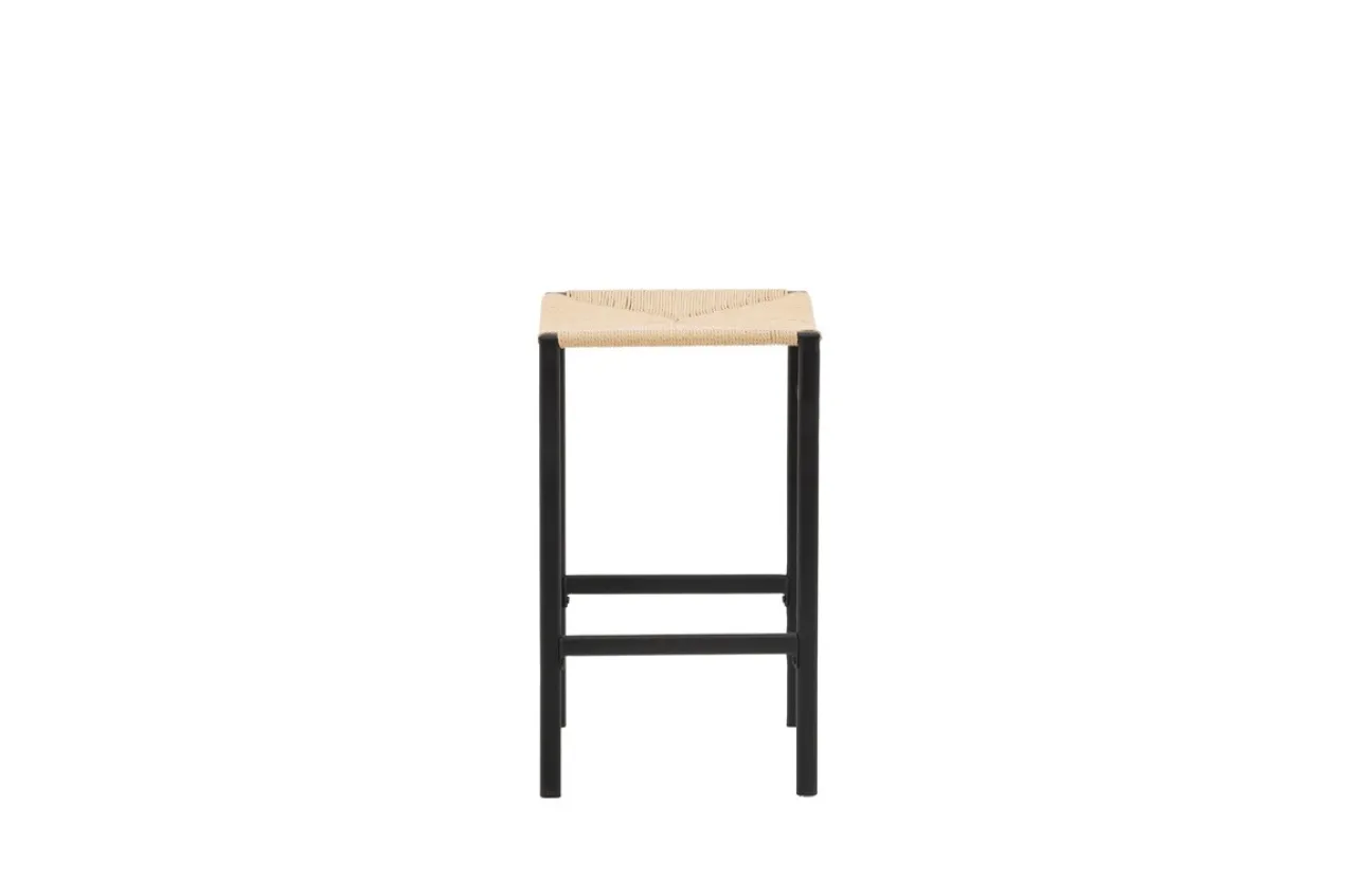 Metalen barkruk Roan zwart - met rotan zitting - 66 cm
