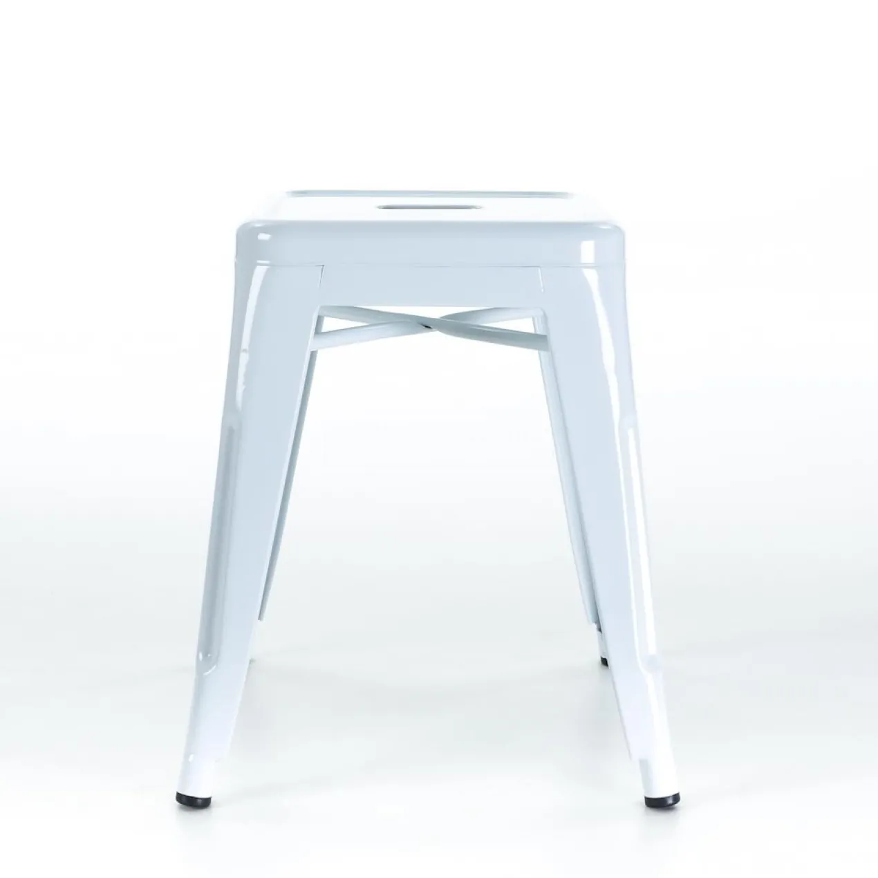 Metalen krukje Café (zithoogte 45 cm) Wit