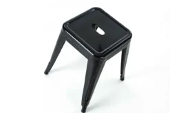 Metalen krukje Café (zithoogte 45 cm) Zwart