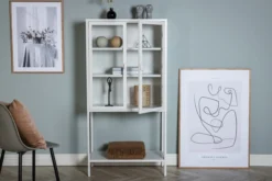 Metalen vitrinekast Claes Wit