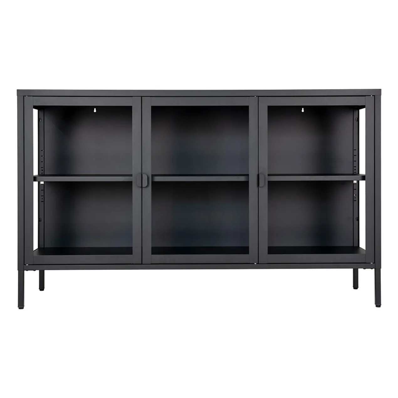 Metalen vitrinekast Dagmar Dagmar metalen vitrinekast zwart - 40 x 140 cm