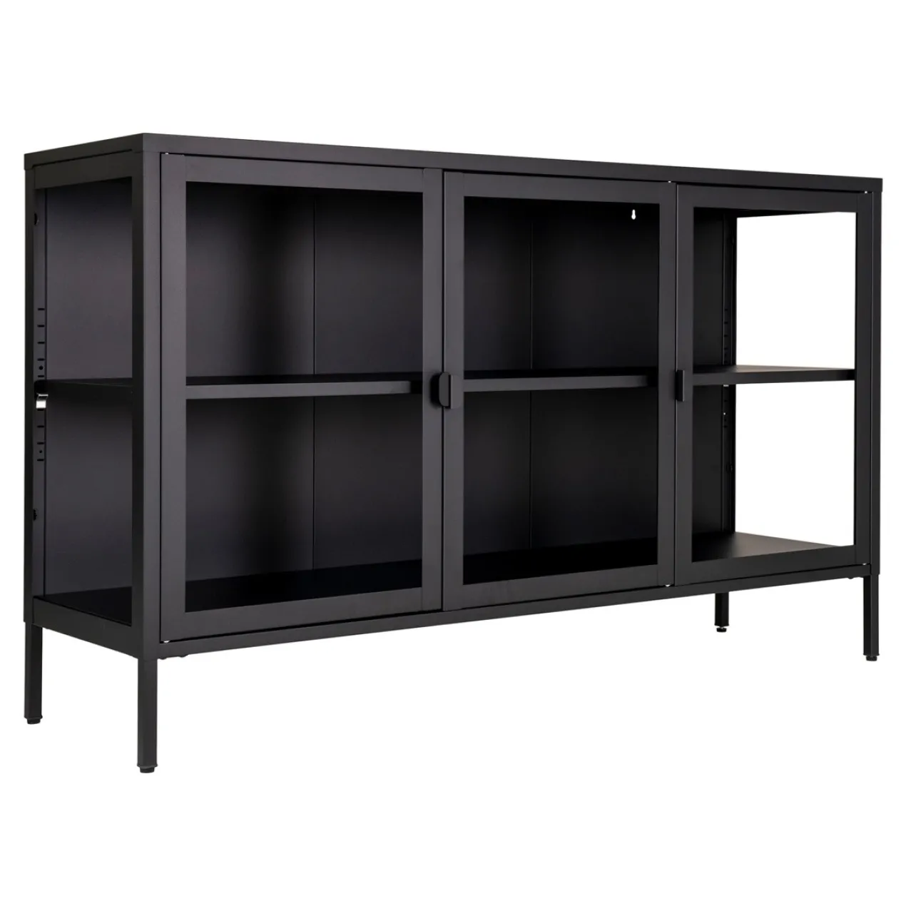 Metalen vitrinekast Dagmar Dagmar metalen vitrinekast zwart - 40 x 140 cm