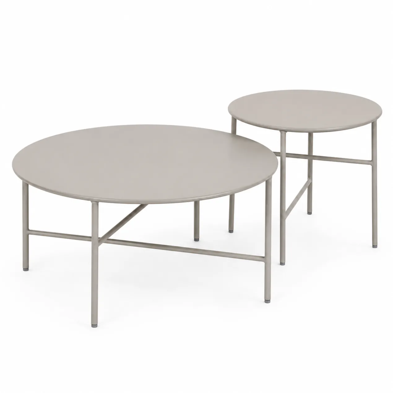 Mila metalen tuin salontafel grijs - Ø 50 cm