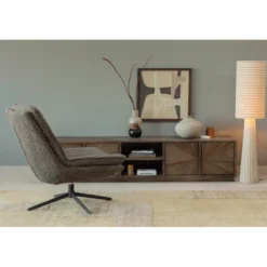 Milaro draaifauteuil naturel melange
