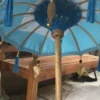 Mini parasol bamboe tafelmodel wit
