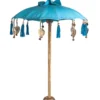 Mini parasol bamboe tafelmodel turquoise