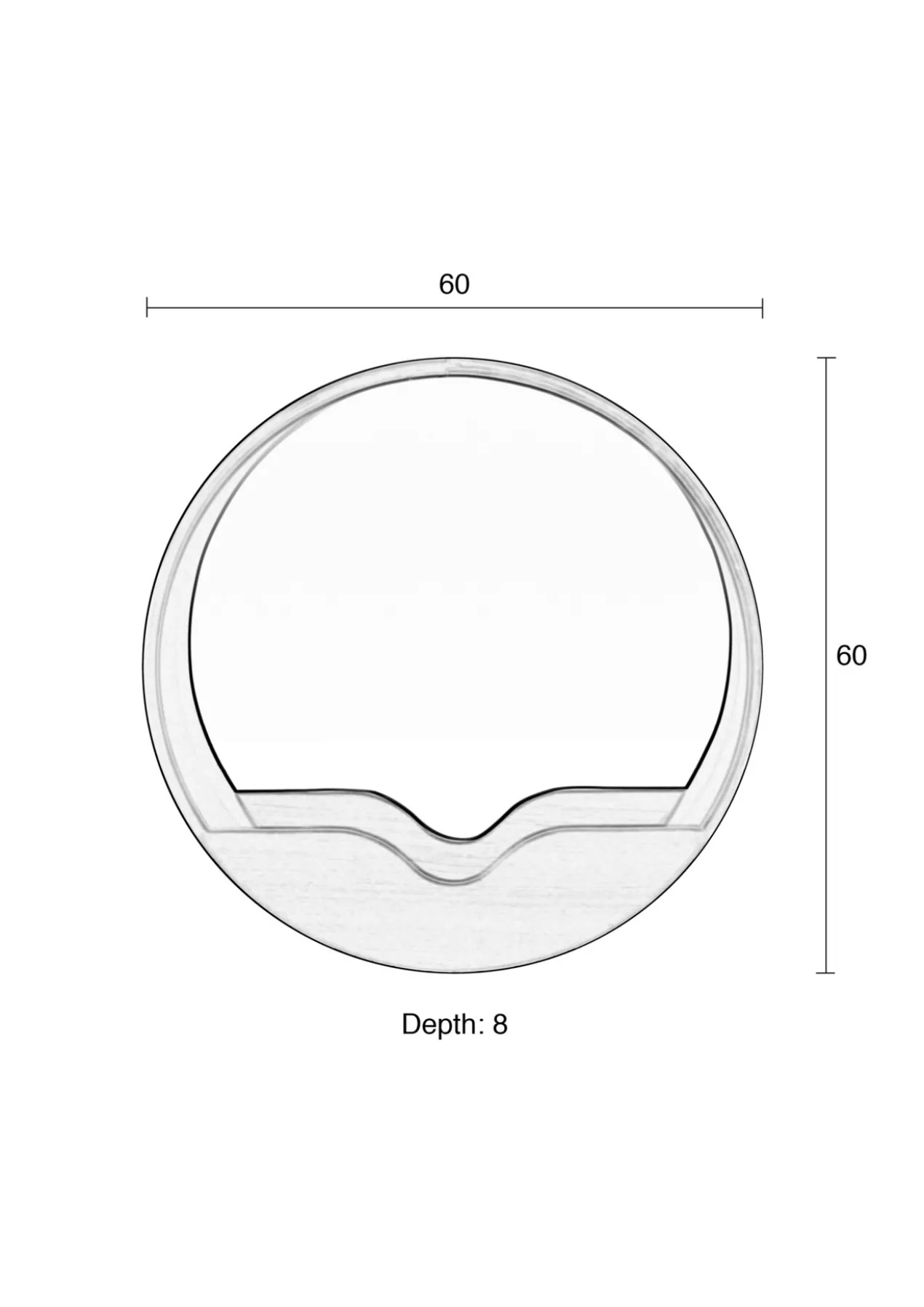 Mirror round wall 40